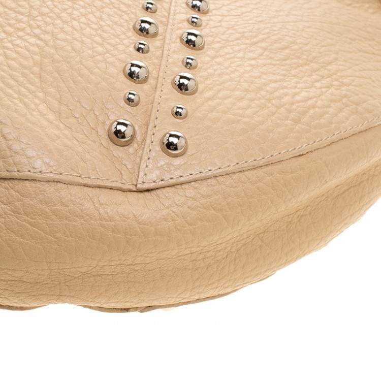 Pre Owned Dolce & Gabbana Beige Leather and Snakeskin Hobo