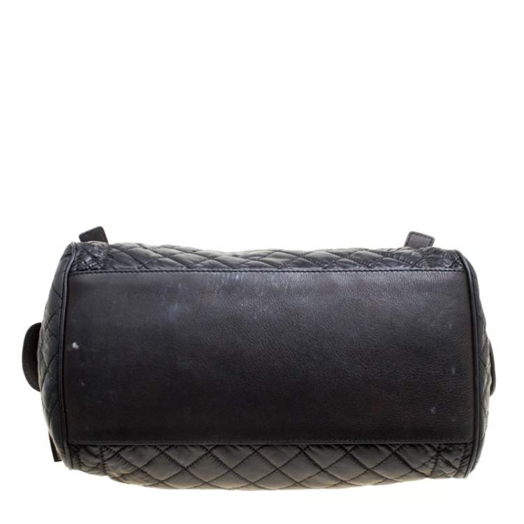 Pre Owned Dolce & Gabbana Black Nylon and Leather Miss Easy Way Top Handle Bag
