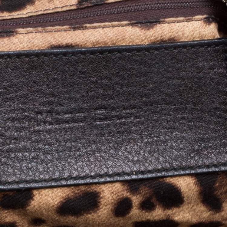 Pre Owned Dolce & Gabbana Black Nylon and Leather Miss Easy Way Top Handle Bag