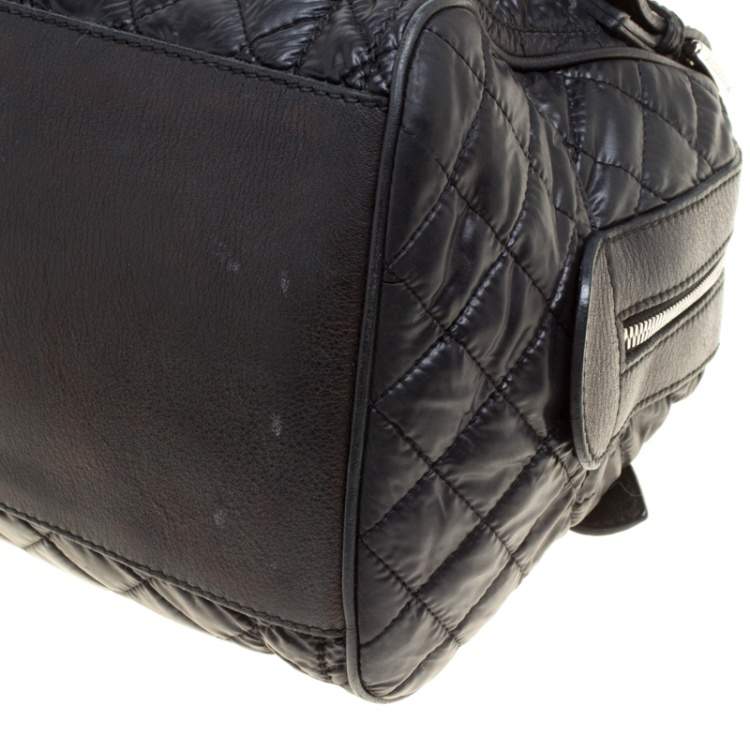 Pre Owned Dolce & Gabbana Black Nylon and Leather Miss Easy Way Top Handle Bag