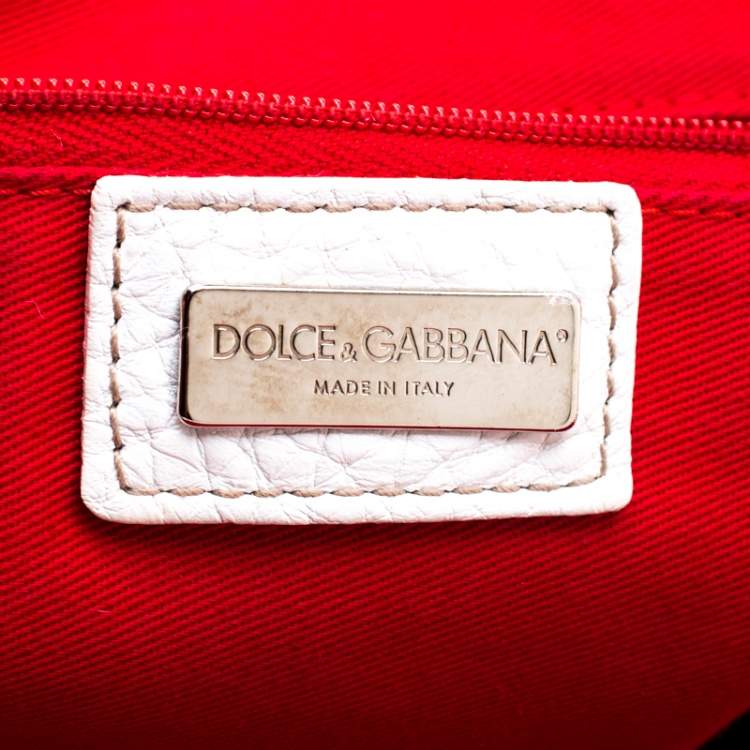 Pre Owned Dolce & Gabbana Brown/White Calfhair and Leather Satchel
