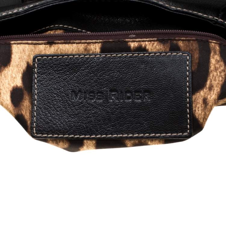 Pre Owned Dolce & Gabbana Black Leather Shoulder Bag