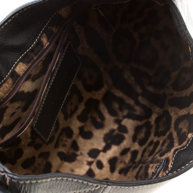Pre Owned Dolce & Gabbana Black Leather Shoulder Bag
