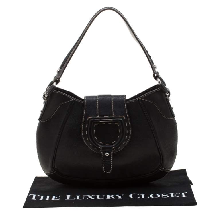 Pre Owned Dolce & Gabbana Black Leather Shoulder Bag