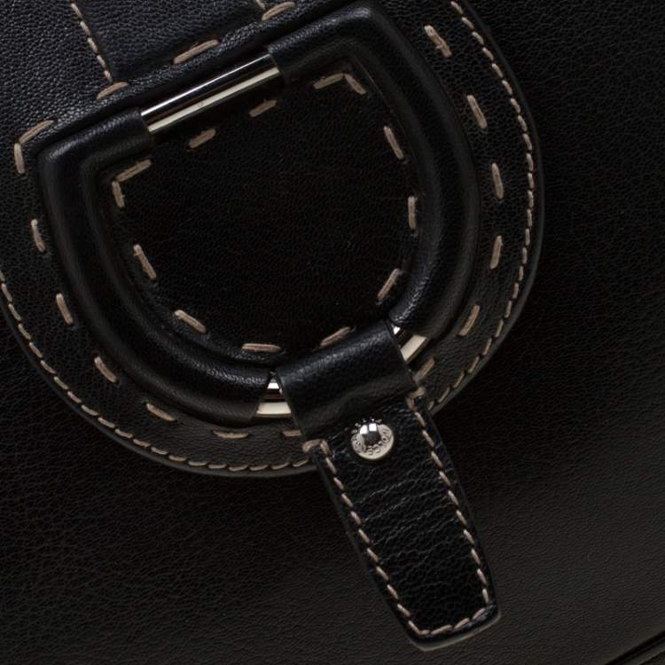 Pre Owned Dolce & Gabbana Black Leather Shoulder Bag