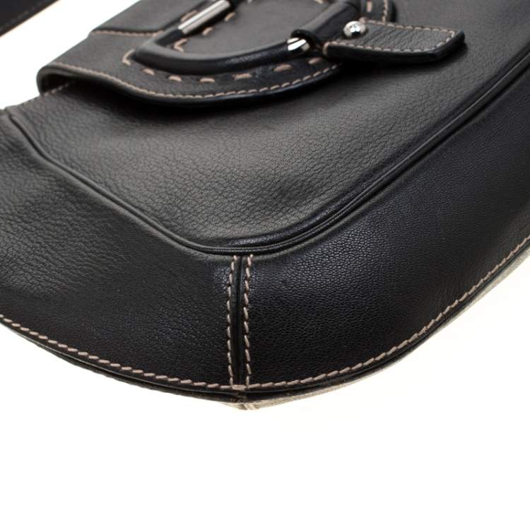 Pre Owned Dolce & Gabbana Black Leather Shoulder Bag