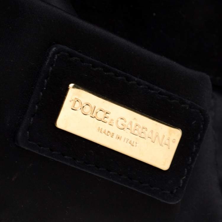 Pre Owned Dolce & Gabbana Red/Black Sequin Miss Charles Shoulder Bag