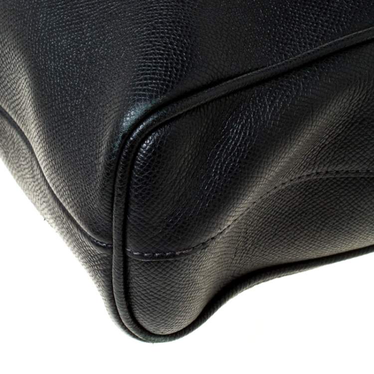 Pre Owned Dolce & Gabbana Black Leather Large Miss Sicily Tote