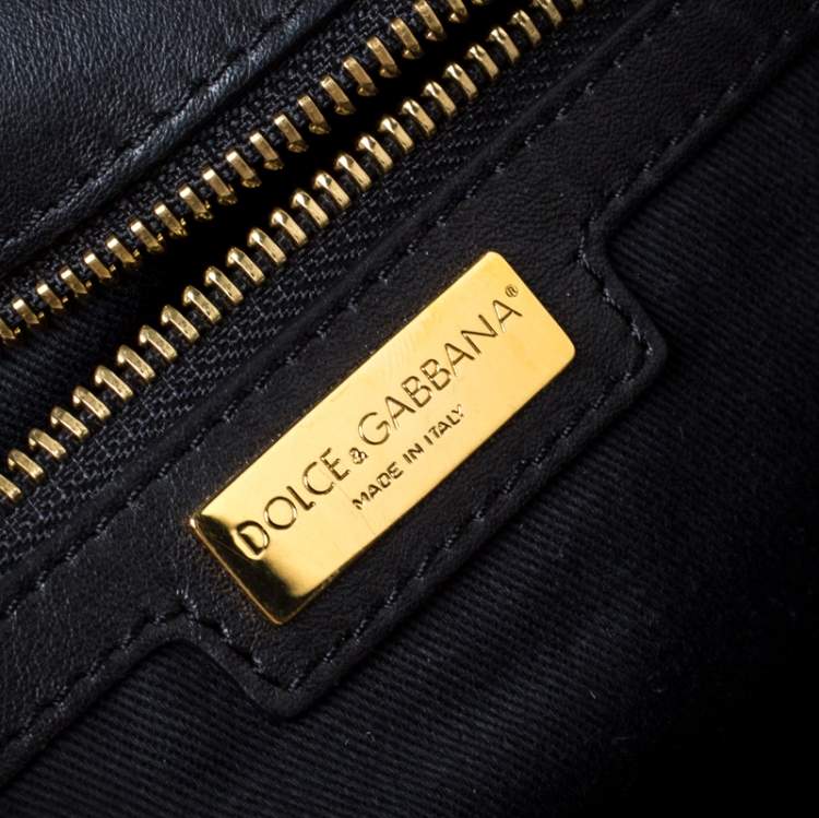 Pre Owned Dolce & Gabbana Leopard Print Leather Medium Miss Sicily Top Handle Bag