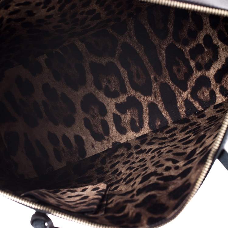 Pre Owned Dolce & Gabbana Dark Blue Leather Miss Escape Tote 