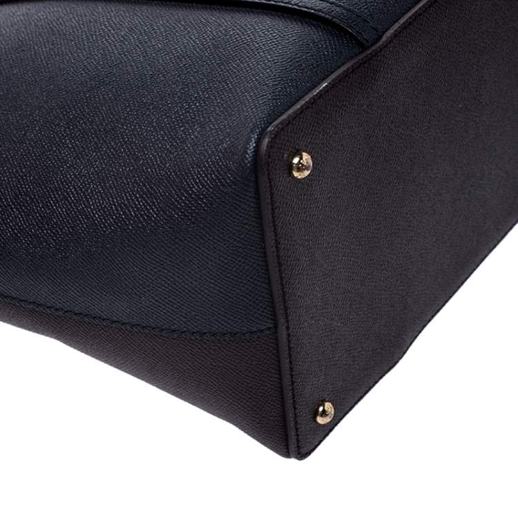 Pre Owned Dolce & Gabbana Dark Blue Leather Miss Escape Tote 