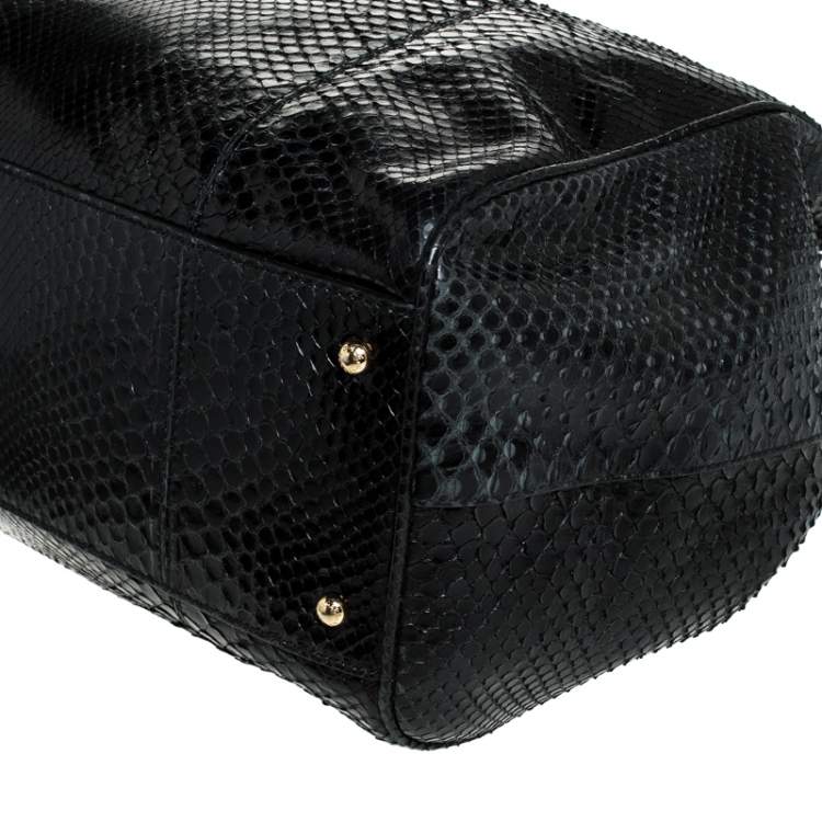 Pre Owned Dolce & Gabbana Python XL Miss Sicily Top Handle Bag