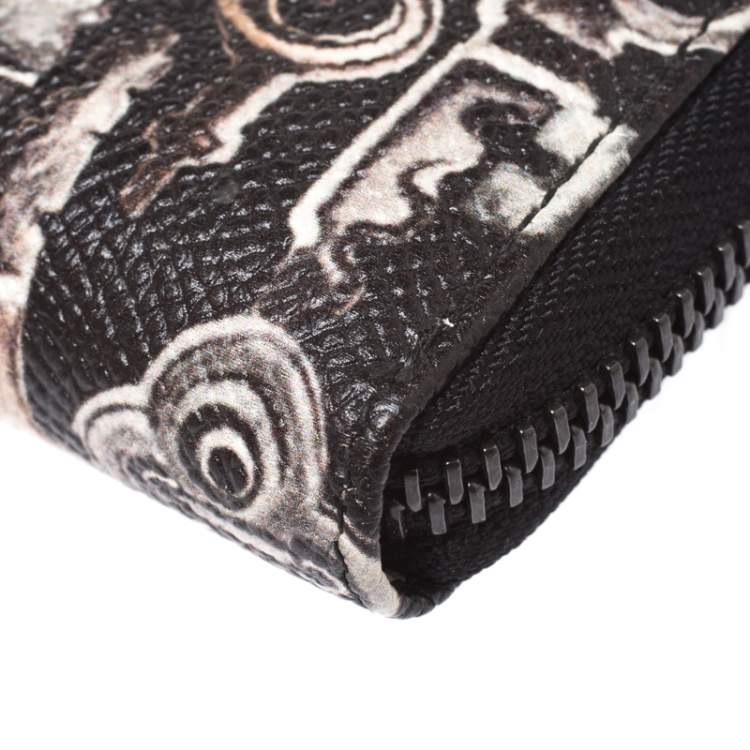 Pre Owned Dolce & Gabbana Black Key Print Canvas Coin Wallet