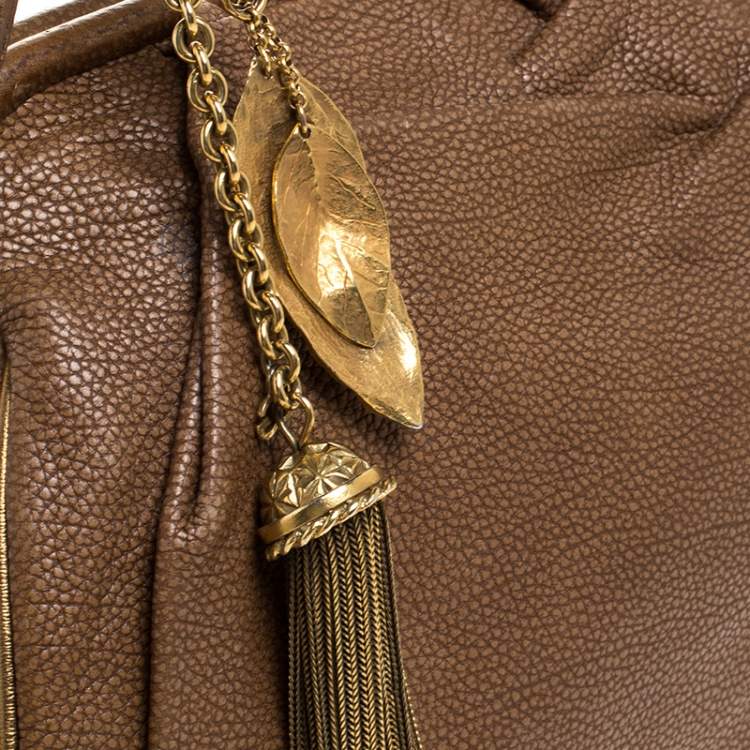 Pre Owned Dolce & Gabbana Brown Leather Frame Bag