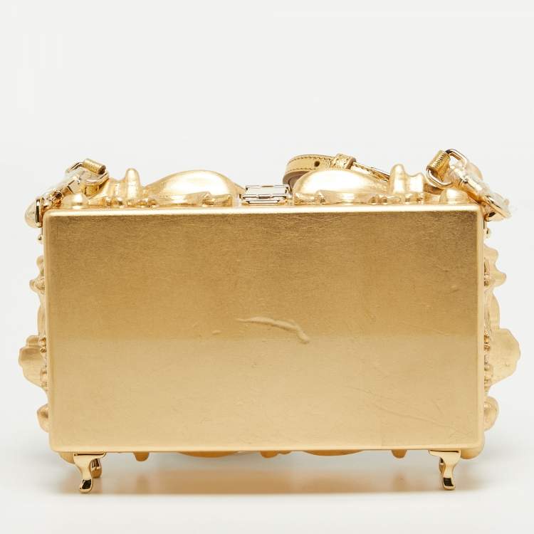 Pre Owned Dolce & Gabbana Multicolor Acrylic Mirrored Baroque Dolce Box Bag