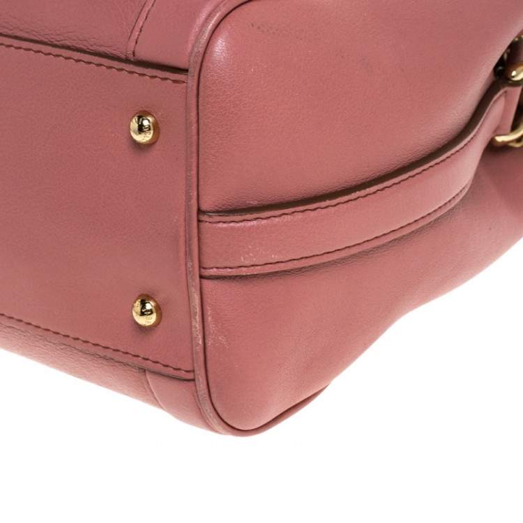 Pre Owned Dolce & Gabbana Old Rose Pink Leather Miss Dolce Top Handle Bag