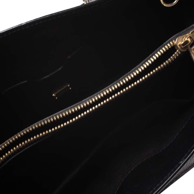Pre Owned Dolce & Gabbana Multicolor Leather and Lizard Embossed Leather Tote