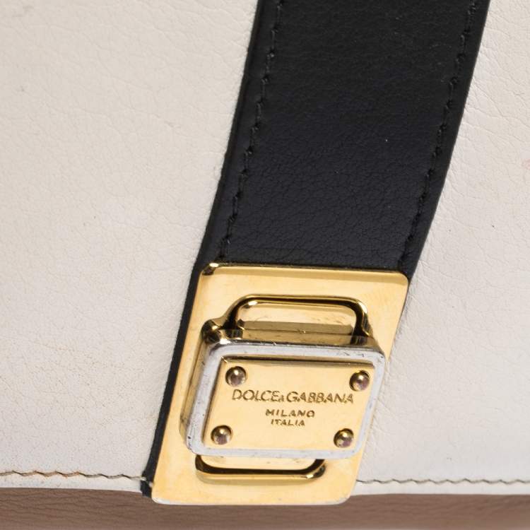 Pre Owned Dolce & Gabbana Tricolor Leather Trifold Wallet