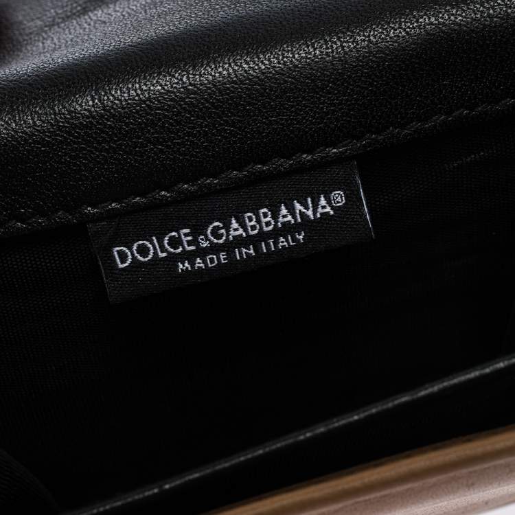 Pre Owned Dolce & Gabbana Tricolor Leather Trifold Wallet