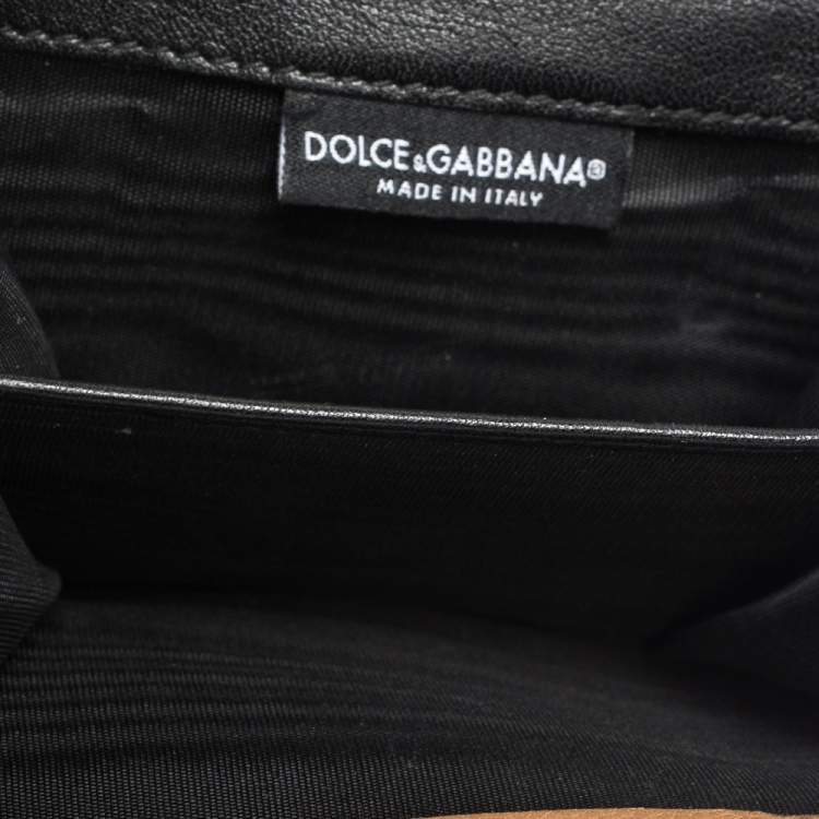 Pre Owned Dolce & Gabbana Tricolor Leather Trifold Wallet