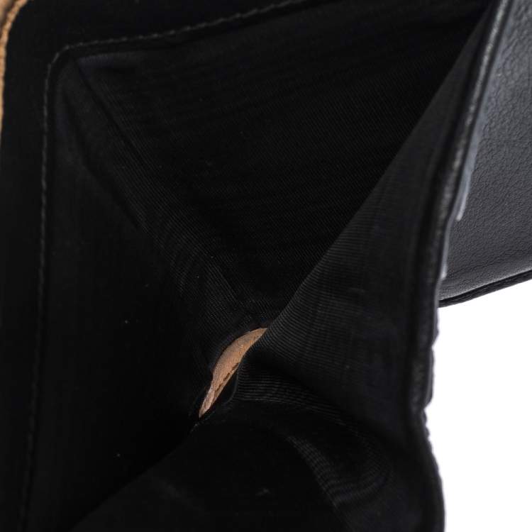 Pre Owned Dolce & Gabbana Tricolor Leather Trifold Wallet