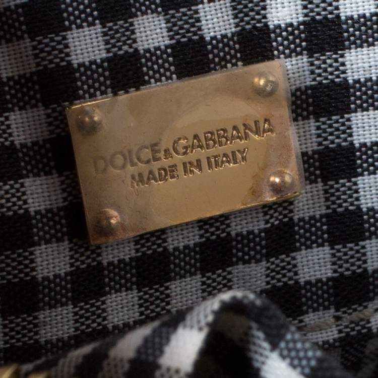 Pre Owned Dolce & Gabbana Graphic Polka Dot Fabric Brocade Round Glam Crossbody
