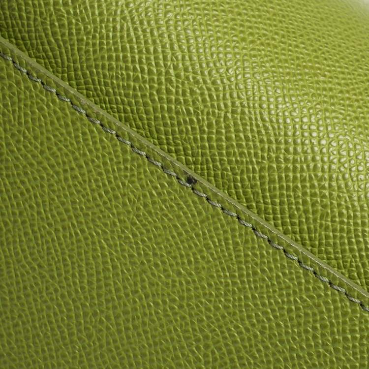 Pre Owned Dolce & Gabbana Green Leather Large Miss Sicily Top Handle Bag