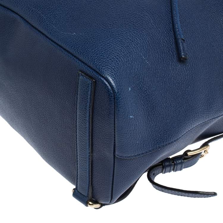 Pre Owned Dolce & Gabbana Blue Leather Miss Sicily Backpack