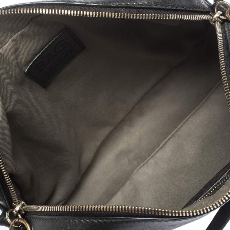 Pre Owned D&G Black/Brown Leather Crossbody Bag