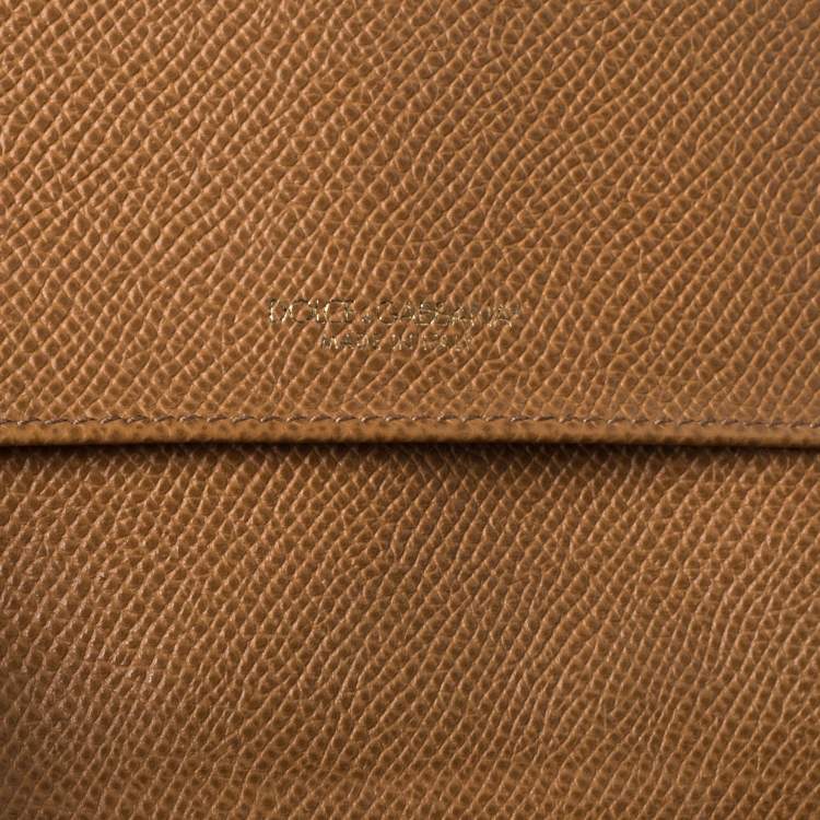 Pre Owned Dolce & Gabbana Brown Leopard Print Leather Dauphine Continental Wallet