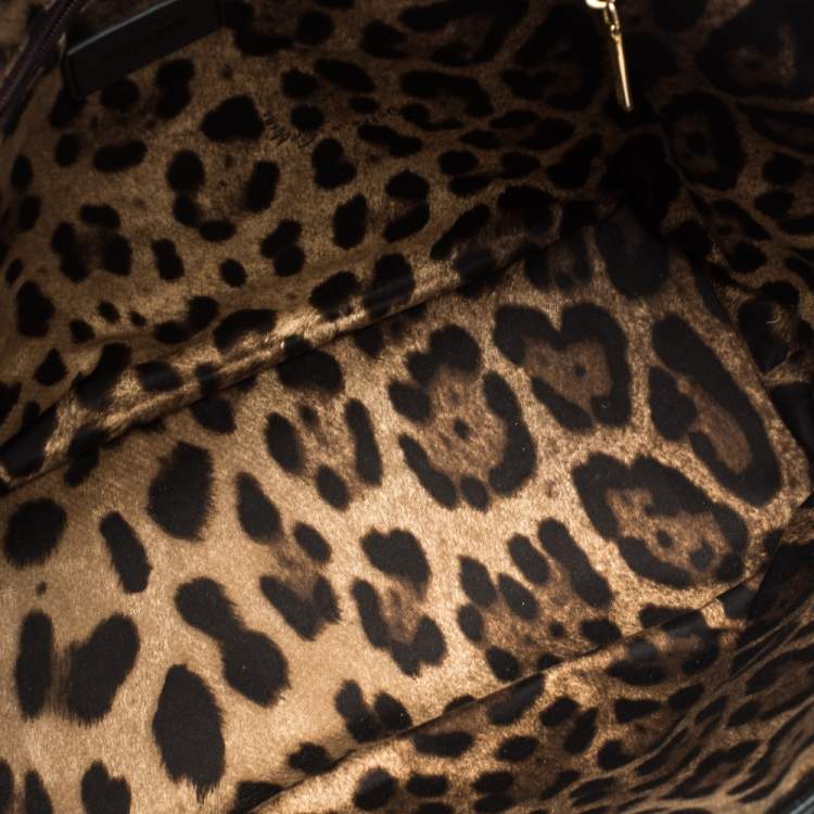 Pre Owned Dolce & Gabbana Black Patent Leather Miss Escape Tote
