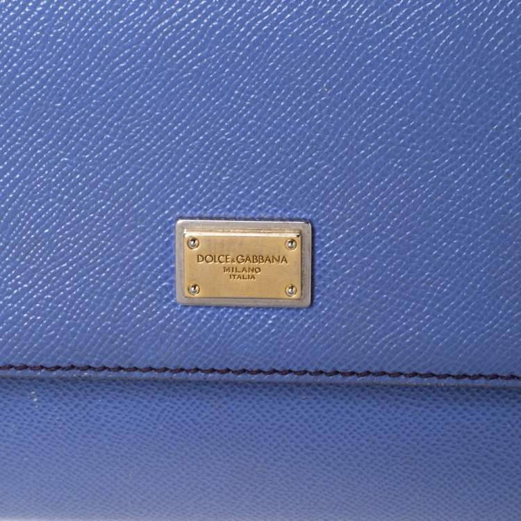 Pre Owned Dolce & Gabbana Lavender Leather Medium Miss Sicily Top Handle Bag
