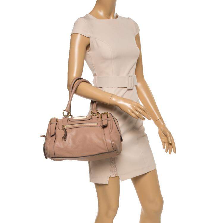 Pre Owned Dolce & Gabbana Beige Leather Boston Bag         