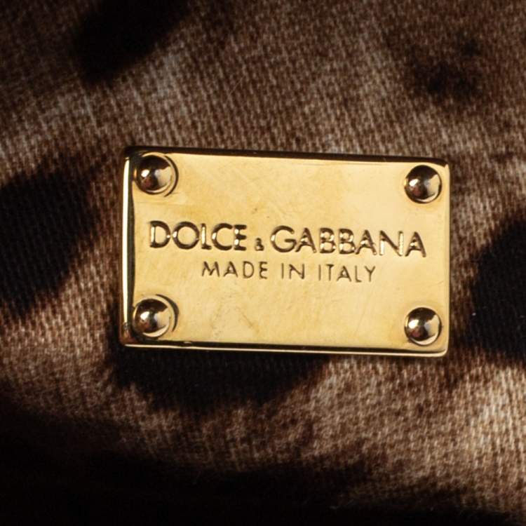 Pre Owned Dolce & Gabbana Burgunndy Leather Small Miss Sicily Tote