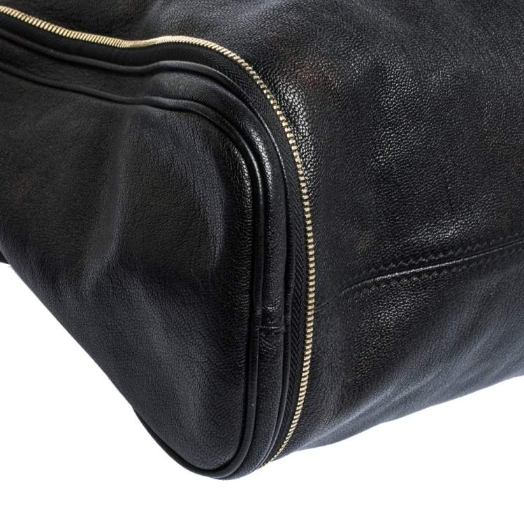 Pre Owned Dolce & Gabbana Black Leather Boston Bag