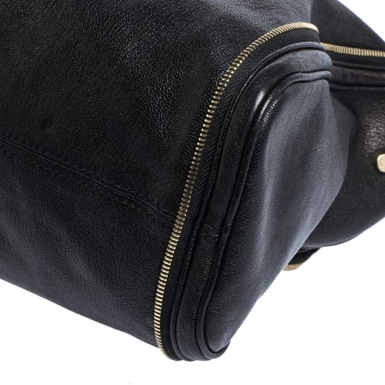 Pre Owned Dolce & Gabbana Black Leather Boston Bag