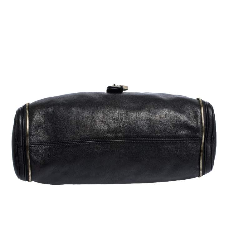 Pre Owned Dolce & Gabbana Black Leather Boston Bag