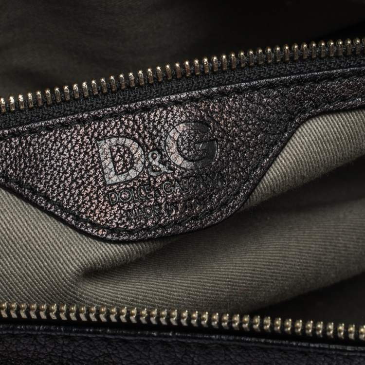 Pre Owned Dolce & Gabbana Black Leather Boston Bag