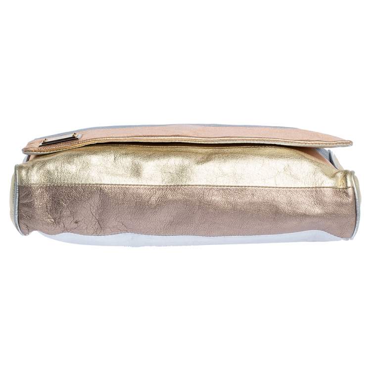 Pre Owned Dolce & Gabbana Multicolor Glazed Leather Miss Martini Shoulder Bag
