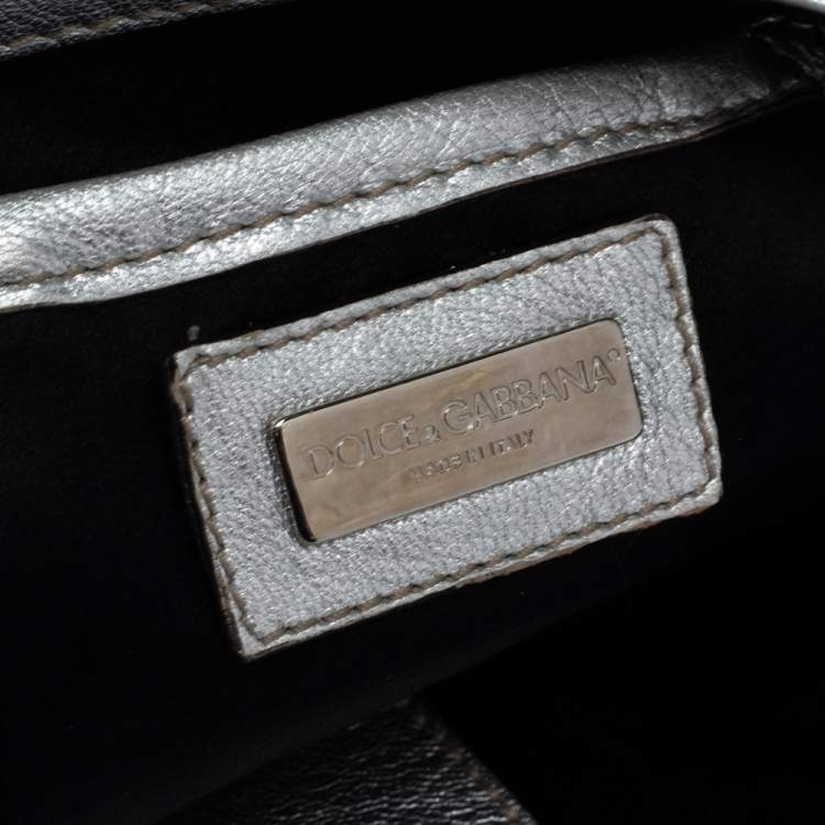 Pre Owned Dolce & Gabbana Multicolor Glazed Leather Miss Martini Shoulder Bag