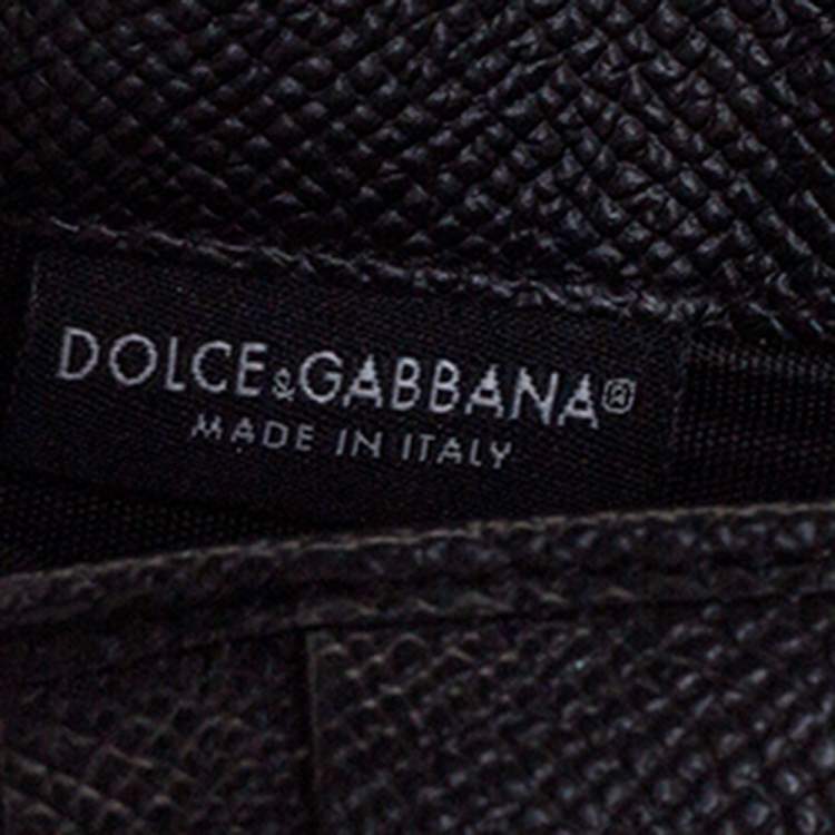 Pre Owned Dolce & Gabbana Black Leather Miss Sicily Von Wallet on Chain