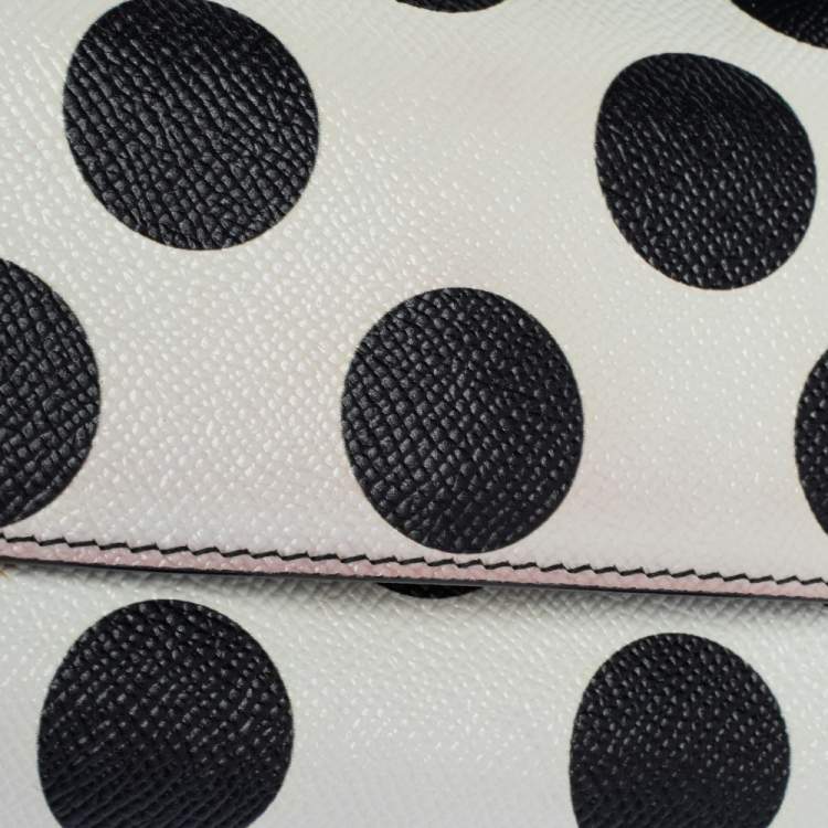 Pre Owned Dolce & Gabbana Tri Color Polka Dot Leather Mini Miss Sicily Crossbody Bag