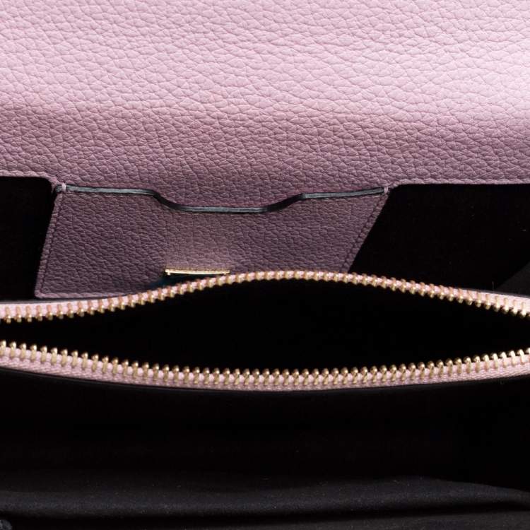 Pre Owned Dolce and Gabbana Pink Leather Small Rosalia Shoulder Bag