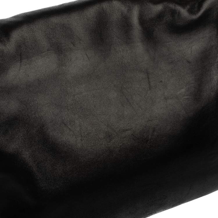 Pre Owned Dolce & Gabbana Black Leather Chain Shoulder Bags