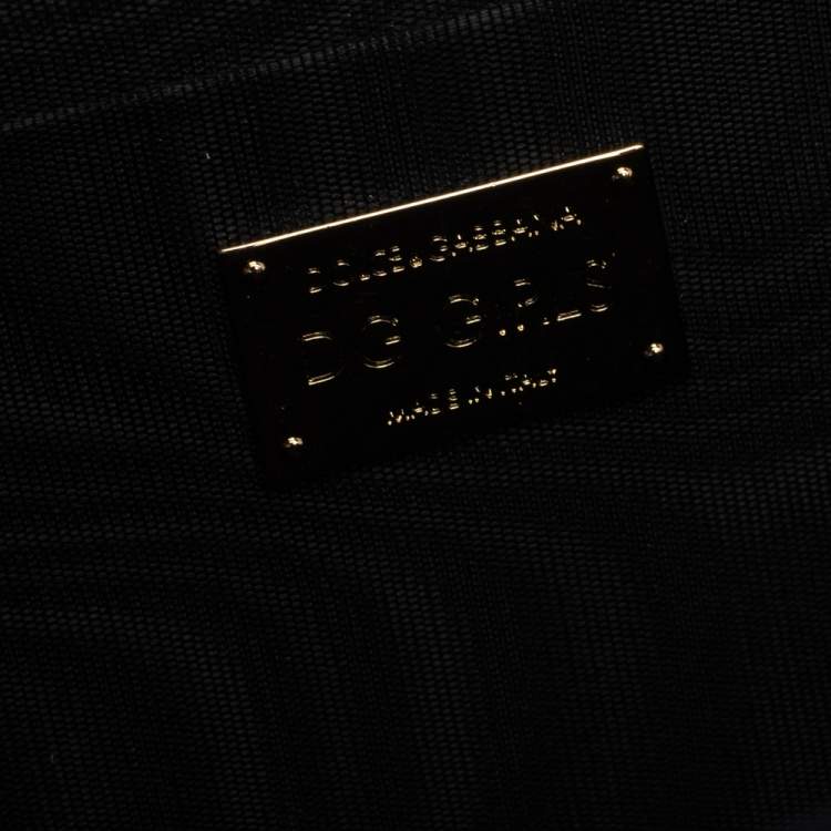 Pre Owned Dolce & Gabbana Tri Color Sparkle Fabric DG Girls Hashtag Logo Bag
