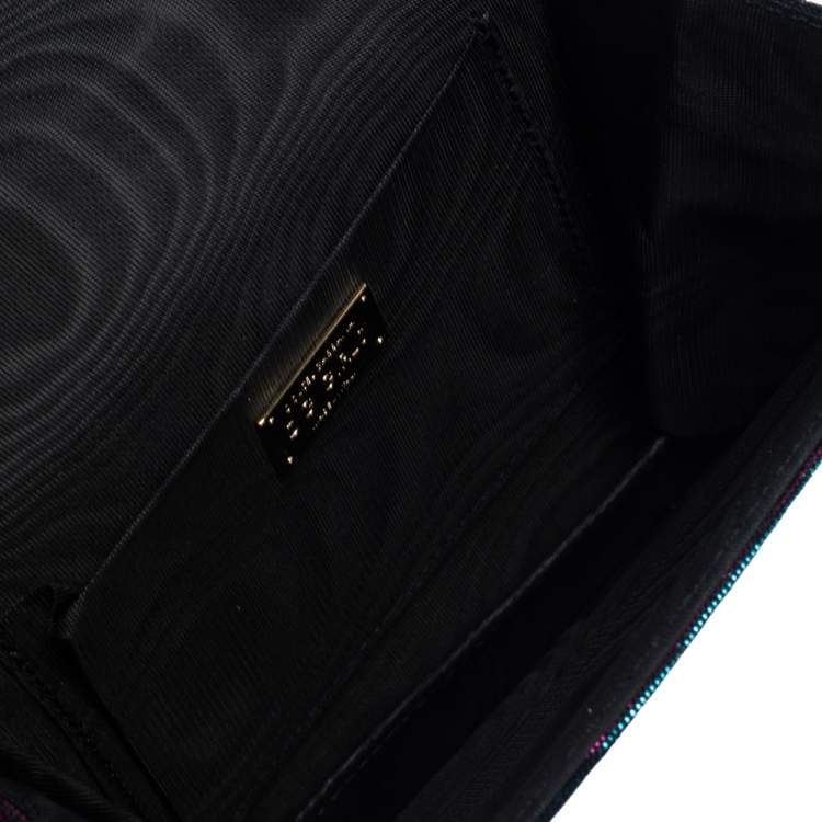 Pre Owned Dolce & Gabbana Tri Color Sparkle Fabric DG Girls Hashtag Logo Bag