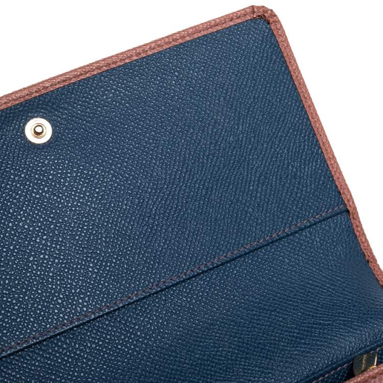 Pre Owned Dolce & Gabbana Tri Color Leather Miss Sicily Von Wallet on Chain
