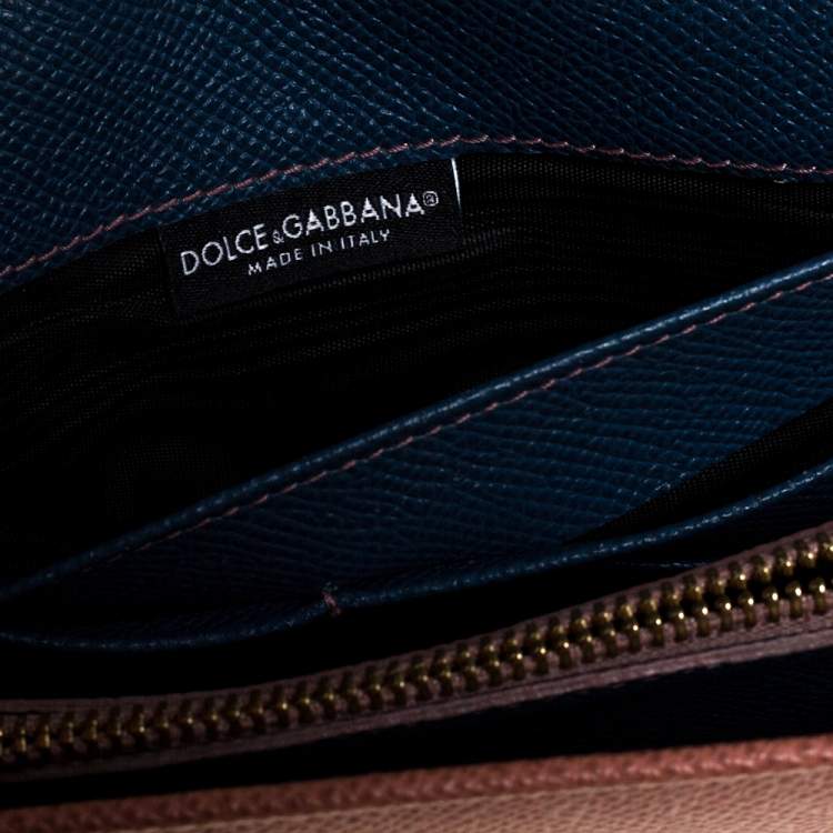 Pre Owned Dolce & Gabbana Tri Color Leather Miss Sicily Von Wallet on Chain