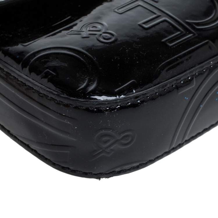 Pre Owned Dolce & Gabbana Black Patent Leather Pochette Bag