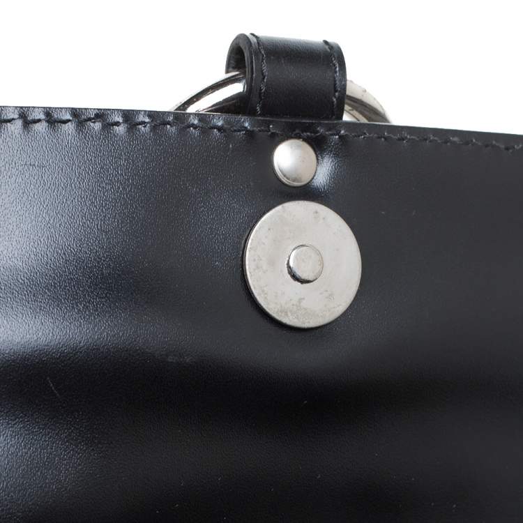 Pre Owned Dolce & Gabbana Black Patent Leather Pochette Bag